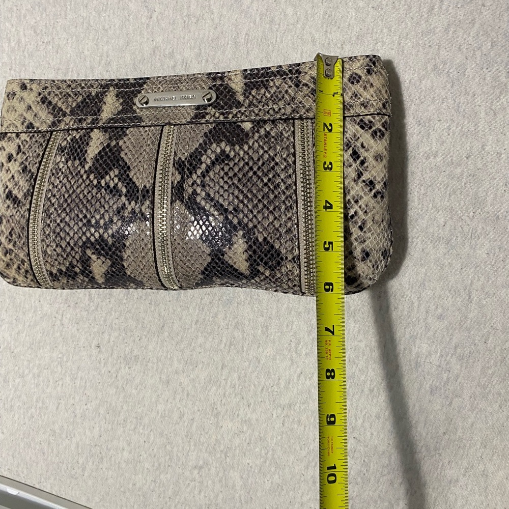 Michael Kors Python Clutch With Zipper Closure - image 4